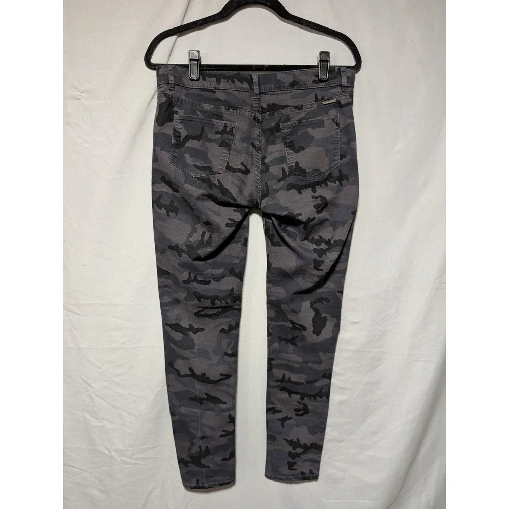 NY&Co. Soho Women's Black Gray Camo Legging Skinny Jeans Zipper Pockets‎ Size 6